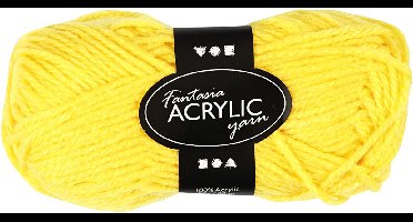 Fantasia acrylgaren, L: 80 M, geel, 50 gr/ 1 bol