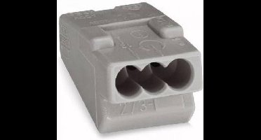 10 stuks Wago lasklem geschikt voor 3 x 1,5 t/m 4 mm² massief draad