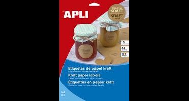 agipa papieren draagtas - kraftpapier, groot, bruin