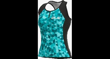 Ale Dames Fietsshirt Zonder Mouwen Solid Triangles - Turquoise - XXXL - Valt klein