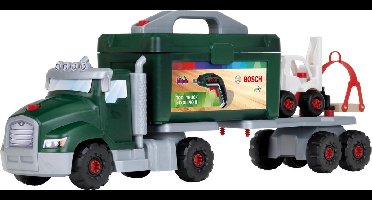 Klein Toys Bosch Ixolino II gereedschapswagen-set - 86 onderdelen - incl. accu-schroevendraaier, gereedschapskist, aanhanger, kraan en heftruck - groen