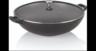 Wokpan Gietijzer Zwart, 36 cm - Kela | Calido