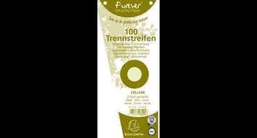 Exacompta Scheidingsstroken - oranje - trapezium 180 g/m², gerecycleerd, met perforatie (pak 100 stuks)