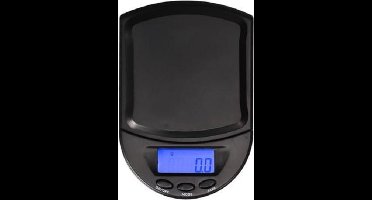 Perel Precisieweegschaal, digitaal, 0.1 g tot 500 g, tarrafunctie, automatische uitschakeling, lcd-scherm met achtergrondverlichting, zwart