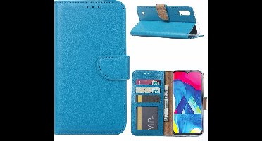 Ntech Hoesje Geschikt Voor Samsung Galaxy M10 Portemonnee Hoesje / Book Case - Turquoise