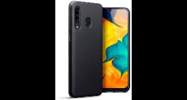 Ntech Hoesje Silicone Hoesje Flexible & Scratch Resistent TPU Case Hoesje Geschikt Voor Samsung Galaxy A60 - Zwart