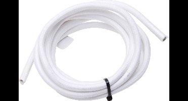 KOPP textielsnoer - linnen mantel - 2 x 0.75 mm² - belastbaar tot 1300 watt - wit - per meter