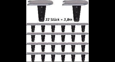 Deuba Gazonrand Perkrand Tuinrand (lxb): 15,89 x 11,5 cm Grijs 3,8 m