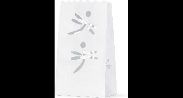 Partydeco - Candle bag 10 stuks libelle