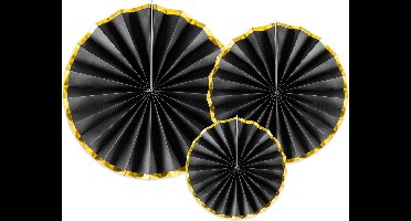 Partydeco - Honeycomb Zwart ( 3 stuks)