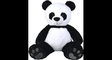 Nicotoy Panda Beer RECYCLED - Speelgoed - 66 cm - Pluche - Bruin- Alle leeftijden - Knuffel
