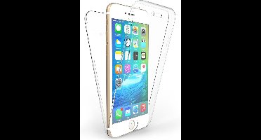 Volledige 360 Graden Bescherming (Voor en Achterkant) Edged Siliconen Gel TPU Case Screenprotector Transparant Cover Hoesje - Hoesje geschikt voor Apple iPhone 8 Plus / 7+ / 7 Plus