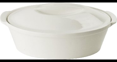 Gusta - Ovenschaal met Deksel - Wit - Ovaal - 30cm