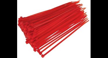 Kabelbinders Tie-Wraps 100x2.5mm Rood