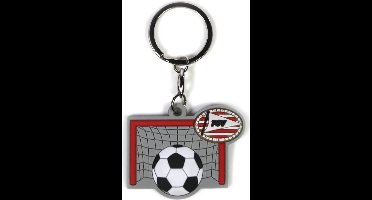 Psv Sleutelhanger Doel Rubber Rood/wit 5 X 4 Cm