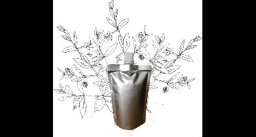 Jojoba olie - navulling 100ml pouch met schenkmond (hersluitbaar) - vegan - dierproefvrij en zonder chemische toevoegingen - jojoba huidolie