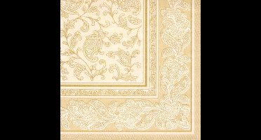 50 Servetten ROYAL Collection 1/4 vouw 40 cm x 40 cm champagne Ornaments