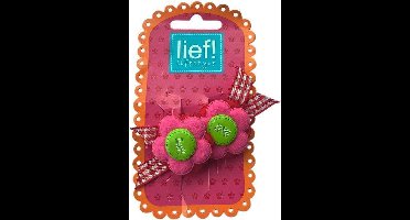 Bloemetjes Elastiekjes Roze/Groen - Lief Lifestyle