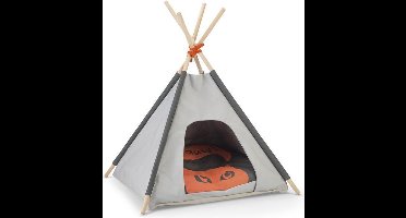 Beeztees Mohaki Tipi Tent - Kattenhuis - Grijs - 50x50x70 cm