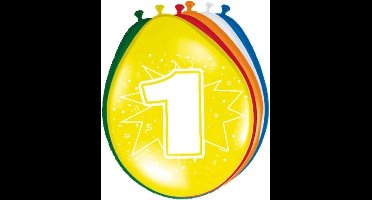 16x stuks Ballonnen versiering 1 jaar van 30 cm