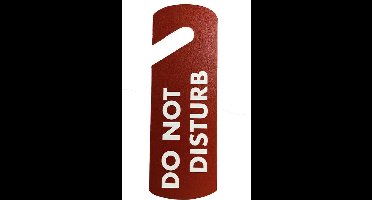 Drukwerkoffice Do Not Disturb Deurhanger - Rood - 3 stuks - Voor binnen en buiten