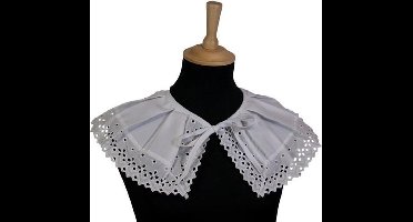 Piet kraag geborduurd wit - Hoofdpiet - Volwassenen