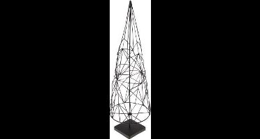 Cosy @ Home Kerstboom Kegel - Metaal - Zwart - Ø12x(H)38,5cm