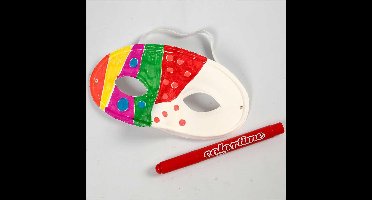 Masker, H: 9,5 cm, B: 18,5 cm, wit, 10 stuk/ 1 doos