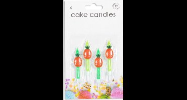 Wefiesta Ananaskaarsjes 5,9 Cm Wax Groen/oranje 4 Stuks