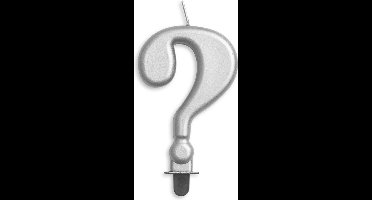 Wefiesta Verjaardagskaars Vraagteken 7,8 Cm Wax Zilver