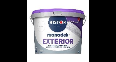 Histor Monodek Exterior – Muurverf Buiten Mat – Vuilafstotend en Langdurig Weerbestendig – Langdurig Kleurbehoud – Geurarm – Voor Buiten – Wit – 2,5L