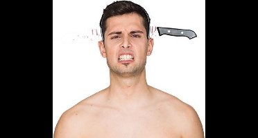 Diadeem met scherp mes door hoofd