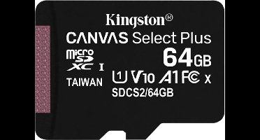 Kingston - Micro SD kaart - Class 10 - 64GB