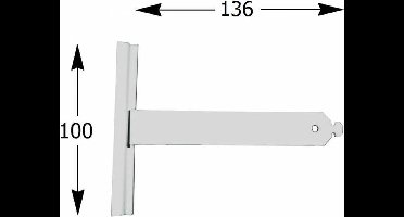 Selve Ophangveer rolluik, lengte 123 t/m 198 mm, mini-E profiel - Rolluik ophangveren