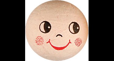 Creotime Katoenbal met gezicht, d: 30 mm, 10stuks