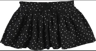 noukie's rok zwart met zilveren hartjes , 6 jaar 116