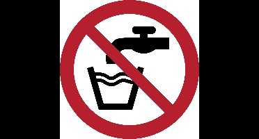 Pictogram bordje Geen drinkwater | Ø 100 mm