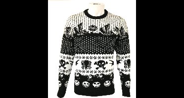 Disney The Nightmare Before Christmas Kersttrui -M- Symbols Zwart/Wit