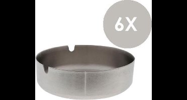 Asbak - Inox - Ø 10 Cm - 6 stuks