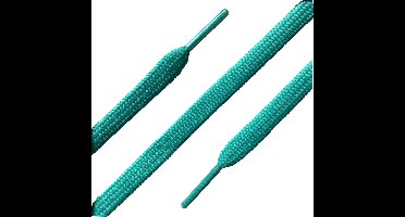 1 paar blauwe sportveters - platgeweven - 150 cm - veters sneakers gymschoenen - 2 stuks - turquoise blauw