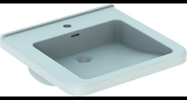 Geberit 300 Comfort Square rolstoelwastafel met kraangat met overloop 55x52.5x15.5cm wit