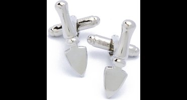 Manchetknopen - Moestuin Schepjes Zilverkleurig