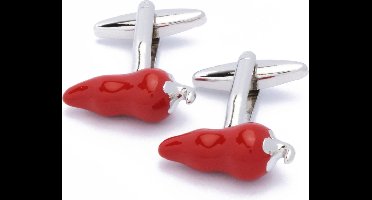 Manchetknopen - Rode Peper Spicy