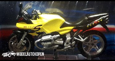 BMW R1100S (Geel) (12 cm) 1/24 Atlas - Modelmotor - Schaalmodel - Model motor - Miniatuurmotor - Miniatuur motor