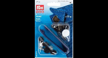 Jeansknopen MS bloem - 17 mm oudmessing