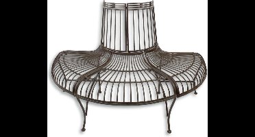 Bankje - Halfrond bankje Ijzer - Bankje rond boom - 19 cm hoog