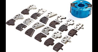 100 mm Profi Houtfreeskop met 7 sets Messen Hout frezenset