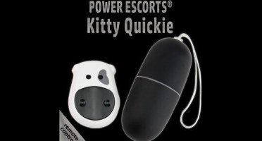 Power Escorts Kitty Quickie Zwart Eitje met afstandbediening - 10 functies