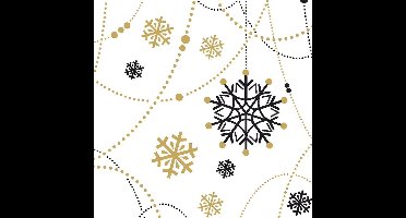 Duni Servetten Snow 3-laags 24 X 24 Cm Papier Wit 20 Stuks