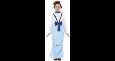 Smiffys - Posh Victorian Kinder Kostuum - Kids tm 12 jaar - Blauw